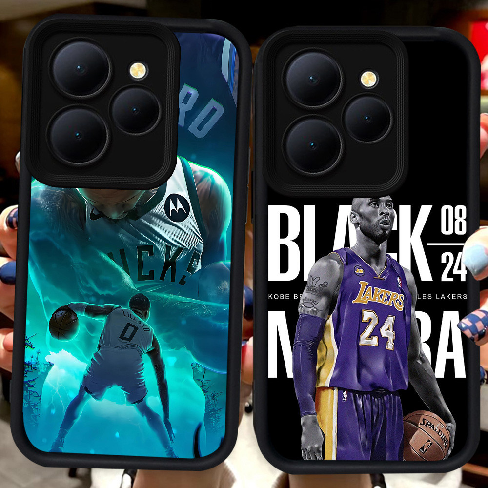 ปลอกสีดําสําหรับ ITEL S23 RS4 A80 A50 P55 P65 A90 A70 5G City 100 H106 บาสเกตบอล Star