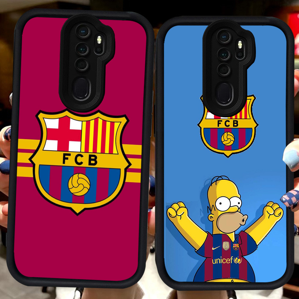 ปลอกสีดําสําหรับ OPPO Reno 2Z A39 A37 A83 F11 2F A9 A5 2020 Pro H77 Barcelona Club