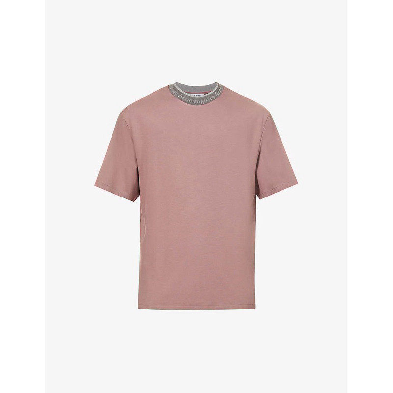 ♞,♘,♙Acne Studio Crewneck Boxy-Fit Stretch-Jersey T-Shirt size S RDH