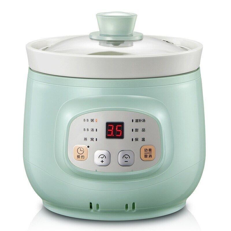 Bear electric slow cooker 1L Ceramic Pot Stew Pot bear หม้อไฟฟ้า  หม้อไฟฟ้าสีม่วง หมอตุ๋น หม้อตุ๋นไฟ