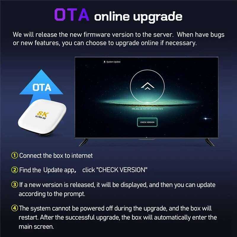 สำหรับกล่องทีวี ☢ H96 Max M2 Android 13 กล่องทีวีอัจฉริยะ Wifi6 Bt5.0 8K Av1 เครื่องเล่นมีเดีย