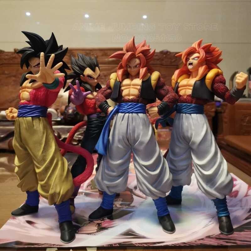 LY 30ซม. ดราก้อนบอล Z ภาพอนิเมะ Ssj4 Goku Gogeta เบจิต้า PVC ตุ๊กตาขยับแขนขาได้ GT Er Saiyan 4 DBZ