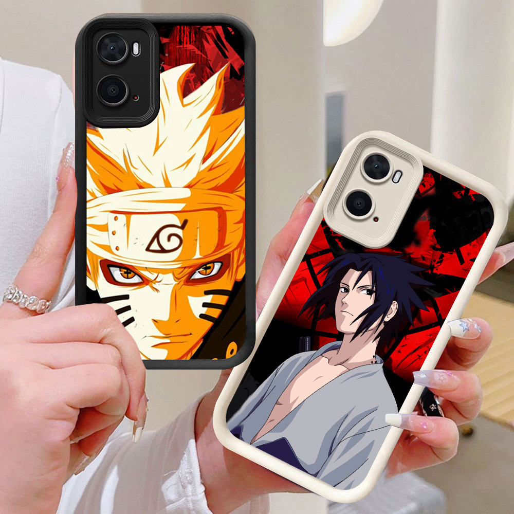 BI4 Naruto Casing สําหรับ OPPO A77s A96 A77 Realme C33 9i สีขาวสีดํา