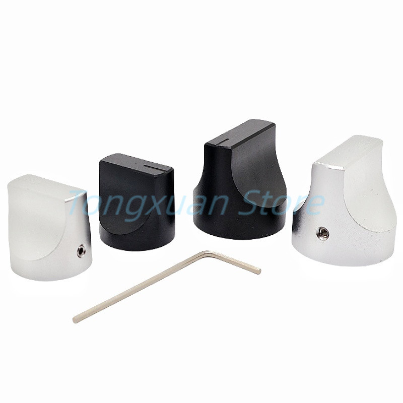1 PC 25x25 มม.20x20 มม.อลูมิเนียม Knob Cap One รูป CD Audio Amplifier โพเทนชิโอมิเตอร์ปริมาณ Duckbill ลูกบิดเส้นผ่านศูนย์กลาง 6 มม.