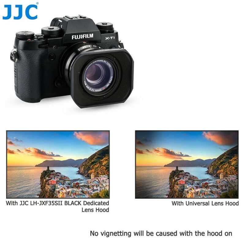 ❃ JJC Lh-Xf35-2โลหะแว่นกันแดดทรงสี่เหลี่ยมสำหรับ Fuji Fujifilm Fujinon XC 35มม.F2 & XF 23มม./35 ❃
