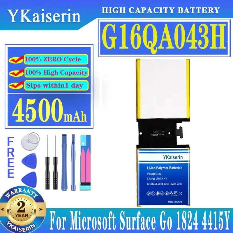 4500mAh High Capacity Tablet Battery G16QA043H For  Surface GO 1824 4415Y Tablet