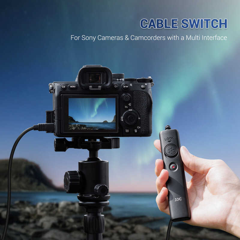 ▣ JJC Shutter Release Cable Cord Wired Remote Control Switch For Sony A7m4 A9 III Hxr-Nx200 Hxr