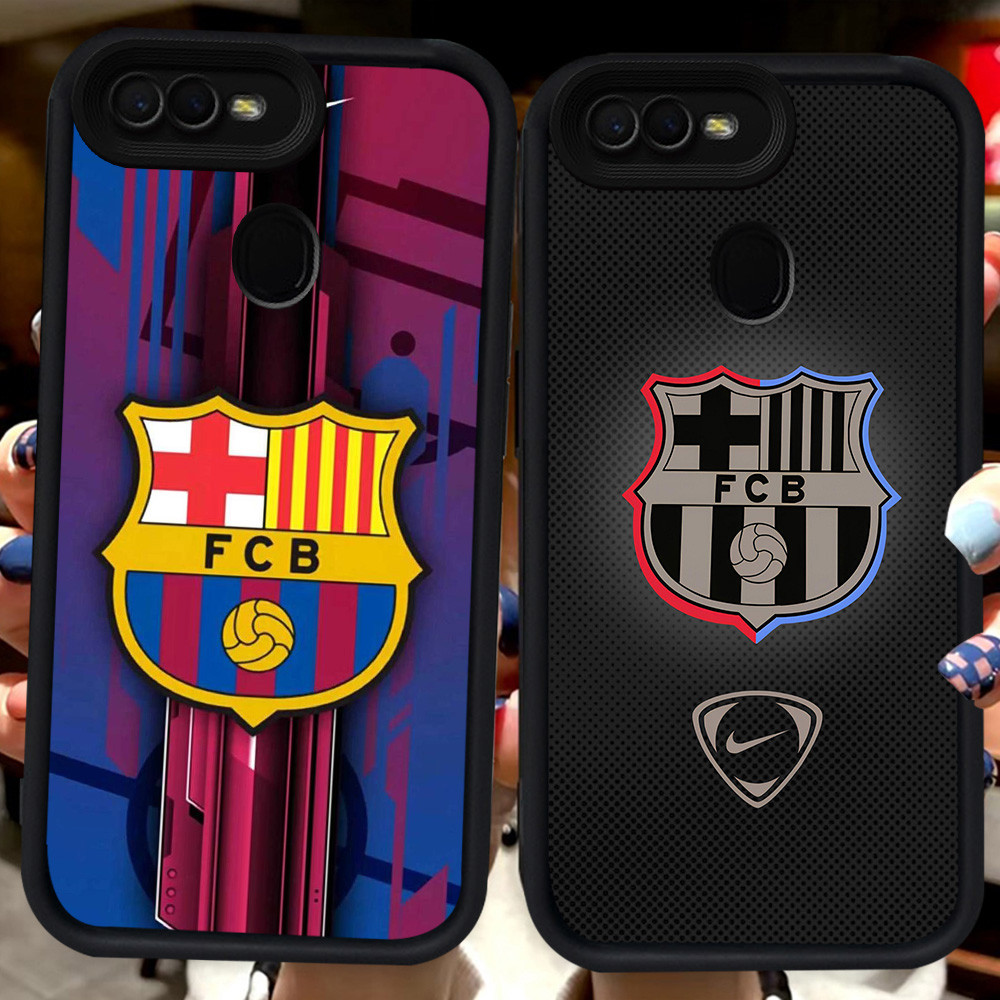 เคสสีดําสําหรับ OPPO A5 F9 F7 A1K A3S A7 A12E A12 F5 A12s A5S Pro H48 FC Barcelona