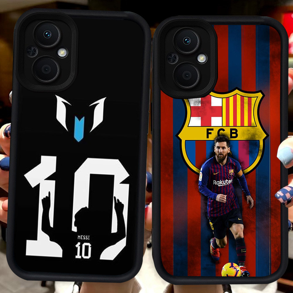 ปลอกสีดําสําหรับ OPPO Reno 7Z 8Z ค้นหา X5 8 7 Lite 5G H108 Lionel Messi 10