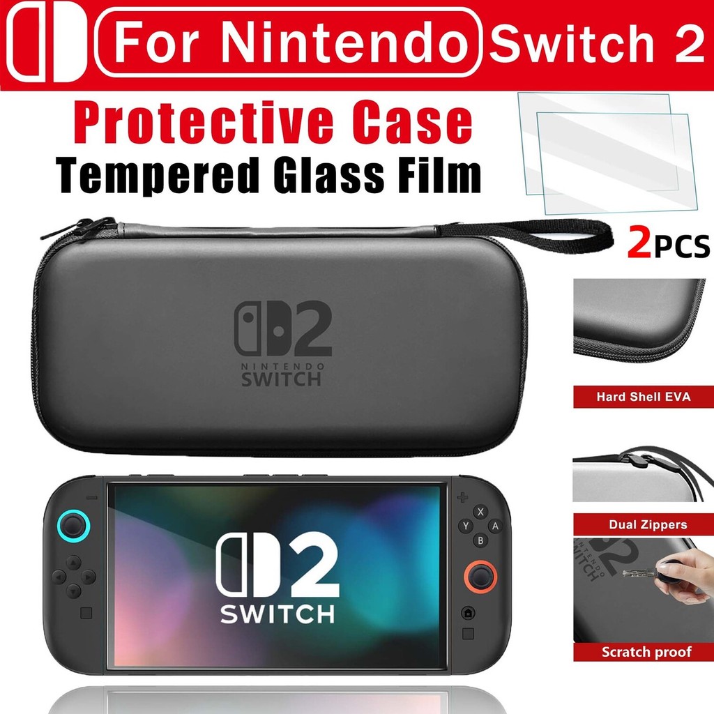 กระเป๋าเก็บสําหรับ Nintendo Switch 2 กระเป๋าเดินทางสําหรับ Switch 2 กันน้ํา Anti-shock เคสป้องกันอุป