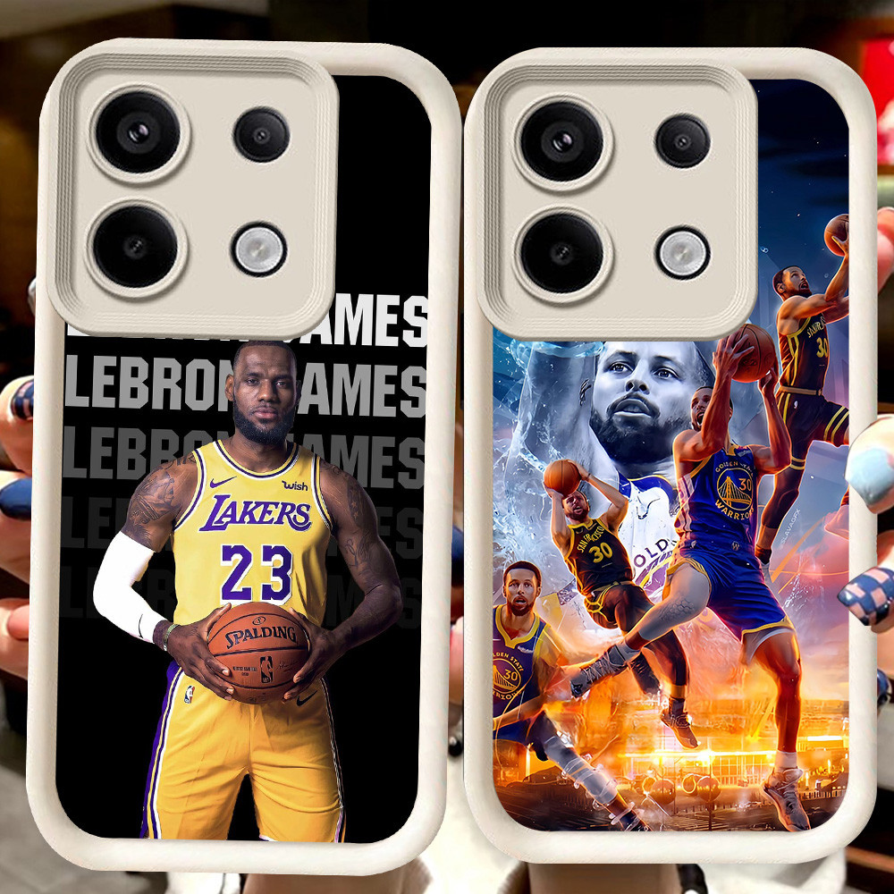 H106 บาสเกตบอล Star ปลอกสีขาวสําหรับ Xiaomi Redmi 13C POCO M6 13T X6 Neo หมายเหตุ 13 Pro 1Plus 5G