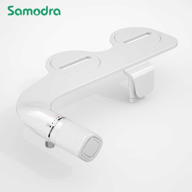 LY SAMODRA Non-Electric Ultra-Slim Dual Nozzle (Frontal & Rear Wash) Bidet Attachment For Toilet Wi