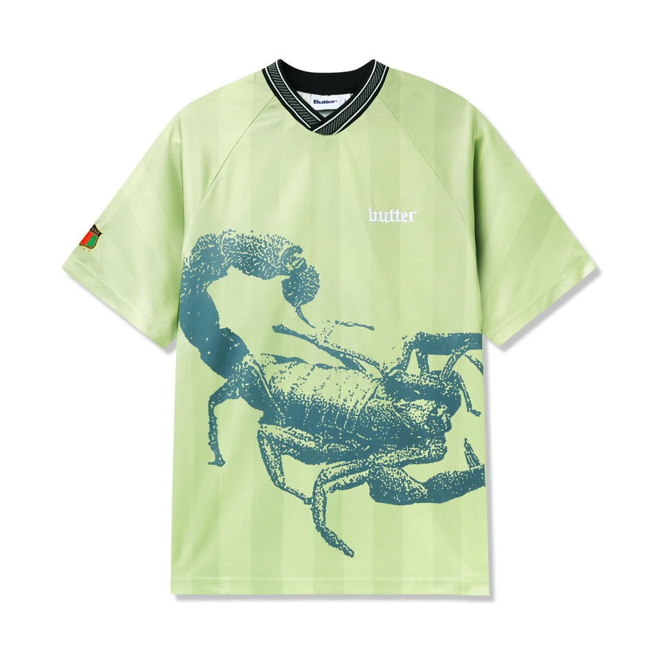♞,♘Butter Goods Scorpion Jersey - Pistachio RDH