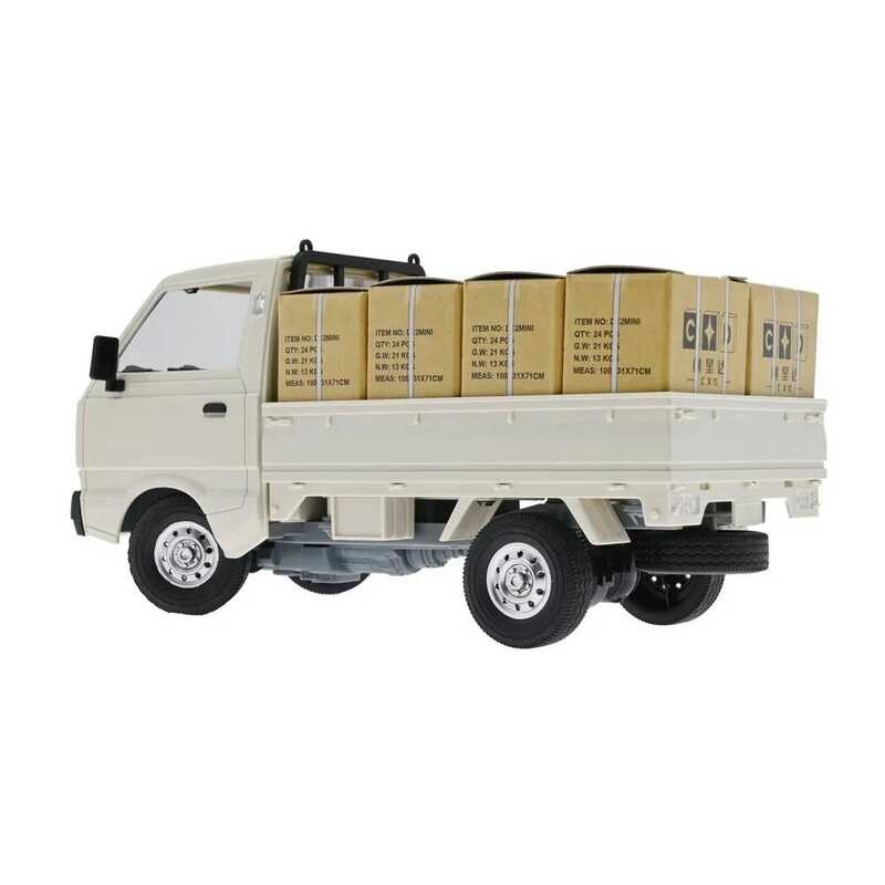 RC ✠ WPL D12mini 1:16 2Wd รถจำลองดริฟท์รถปีนเขาไฟ LED บนถนน 130 มอเตอร์แปรง D12 รถ 1/16 สำหรับข