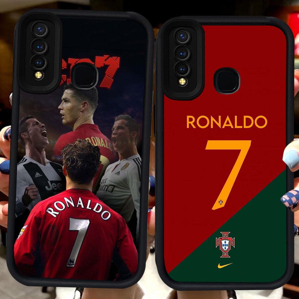 ปลอกสีดําสําหรับ VIVO Y30i Y15 Y17 Y12 Y50 Y95 Y30 Y93 Y91C Z1 Pro Y19 V9 Y91 H31 Ronaldo CR7