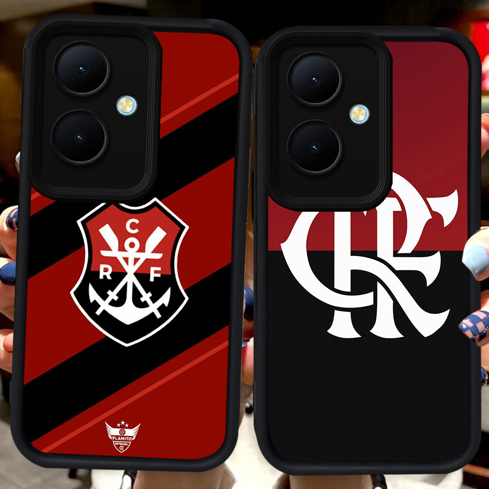 ปลอกสีดําสําหรับ OPPO Reno 11F 10 13F 8T 11 Pro 5G H79 Flamengo Club
