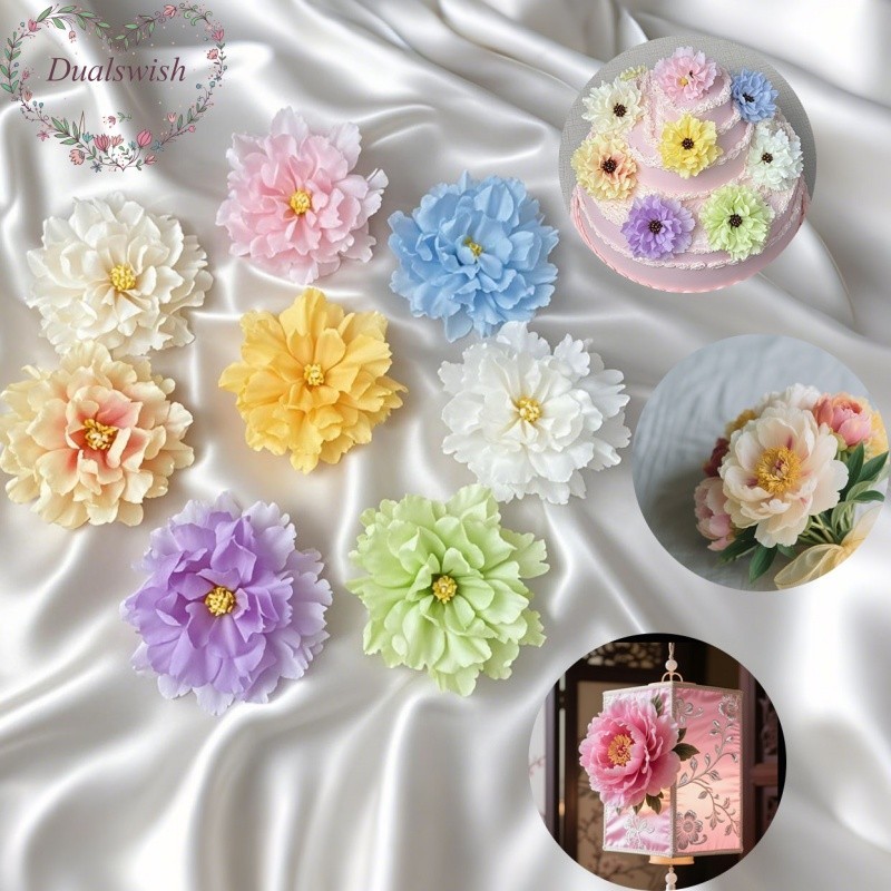 1ชิ้น 13เซนติเมตร ดอกโบตั๋นเทียมหัวดอกไม้ประดิษฐ์ สําหรับตกแต่งผนัง เค้ก งานแต่งงาน งานฝีมือ พวงหรีด ของขวัญ