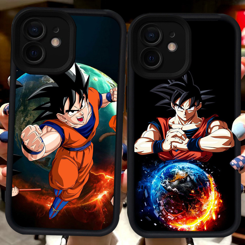 เคสสีดําสําหรับ iPhone 11 XR 12 Mini XS 15 X Pro Max H20 Dragon Ball Goku