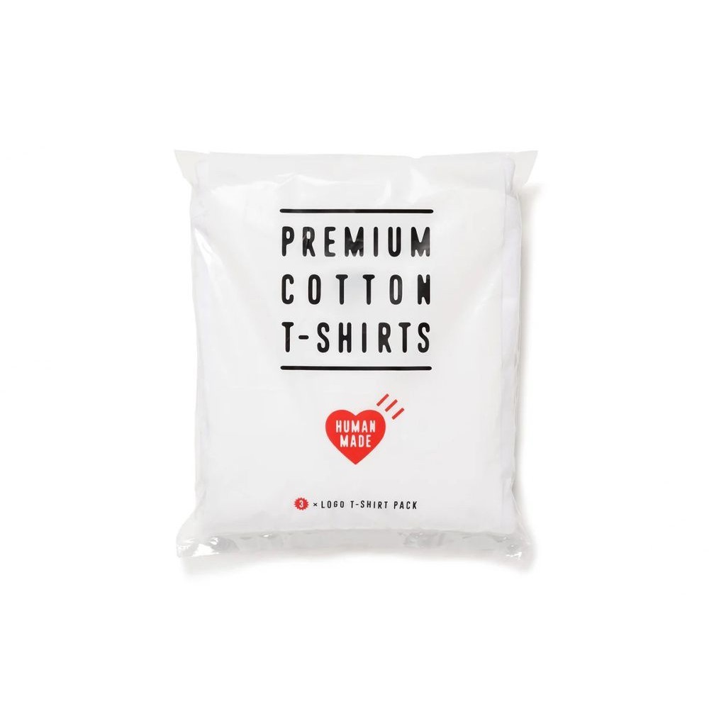 ♞,♘HUMAN MADE 3-Pack T-Shirt Set White Unused JHG