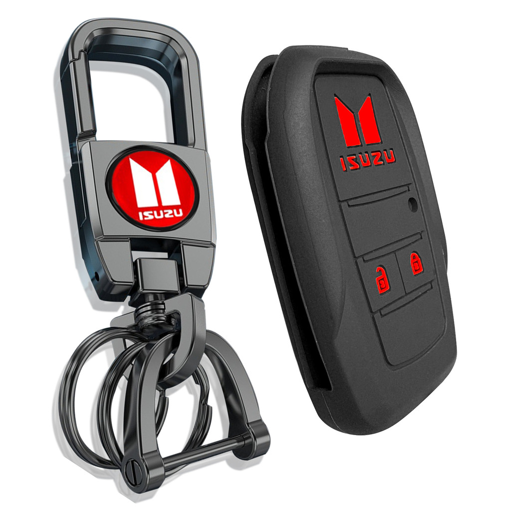 Isuzu DMAX 2023 ดัดแปลง Flip Remote Key Case พวงกุญแจ Isuzu D-Max DMAX D Max Kunci Lipat Kereta พับนาฬิกาปลุกซิลิโคนรีโมทคอนโทรลอุปกรณ์เสริม