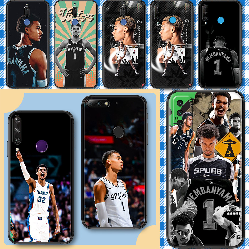 เคสโทรศัพท์สีดําแบบนุ่มสําหรับ Huawei Nova 2 Lite 2i 3 3i 4E 5i 5T 7 SE 8i 19GA Victor Wembanyama ca