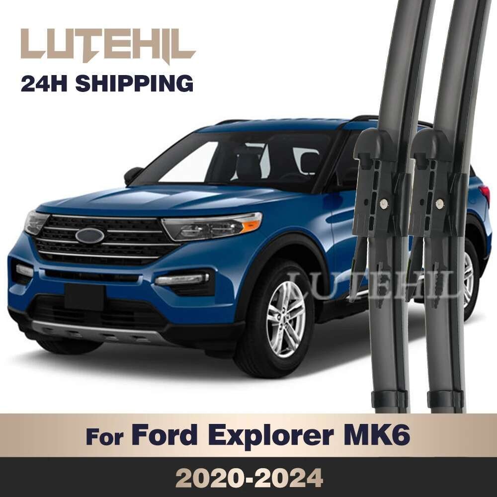สําหรับ Ford Explorer U625 MK6 2020-2024 2021 2022 2023 Wiper ใบปัดน้ําฝนด้านหน้ากระจกกระจกแปรงหน้าต