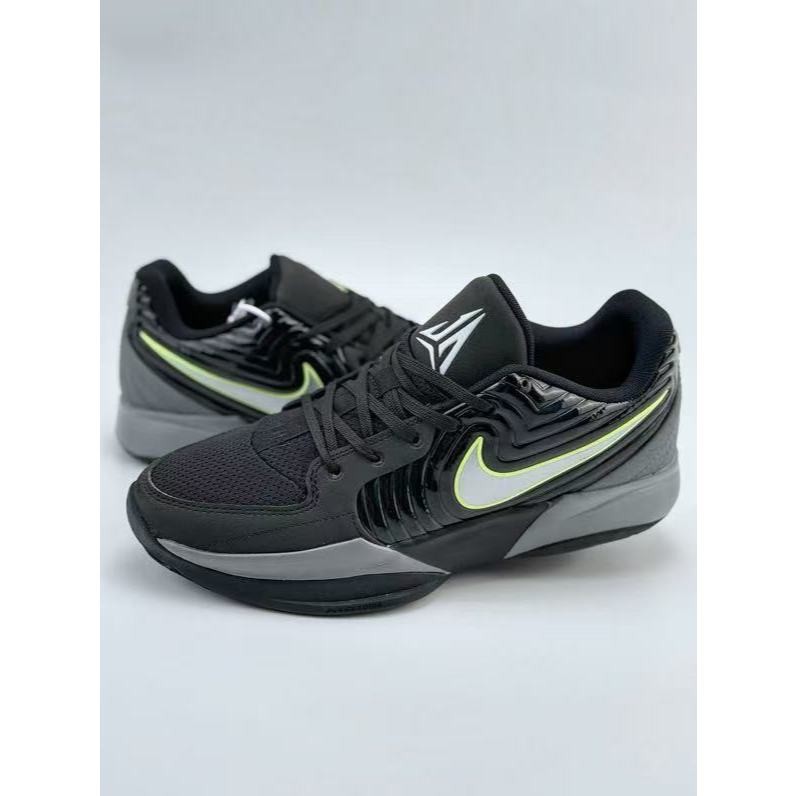 ♞,♘,♙Nike Ja 2  สีเทาดำ รองเท้าบาสเกตบอลต่อสู้จริงสำหรับผู้ชาย AGD