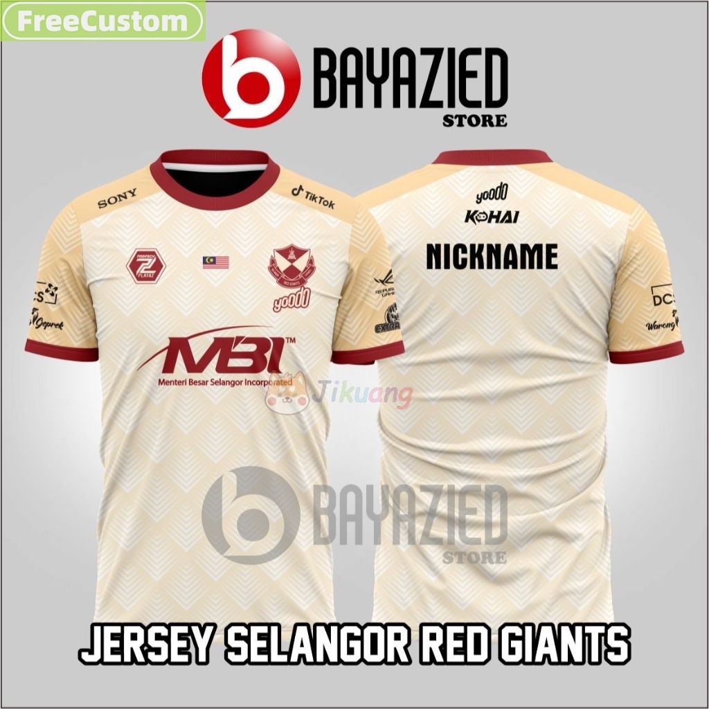 Customization Jersey Selangor Red Giants Team Jersey, SRG เสื้อยืดFree Custom ชื่อและหมายเลข