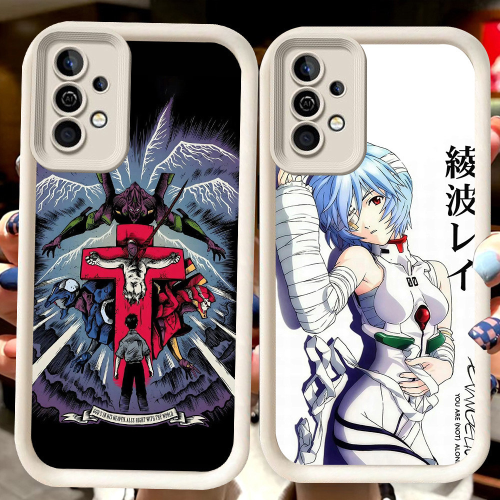 H6 Neon Genesis Evangelion สีขาวสําหรับ Samsung A04s A36 A14 A05S A56 A35 A34 A24 S25 Ultra A15 A54 