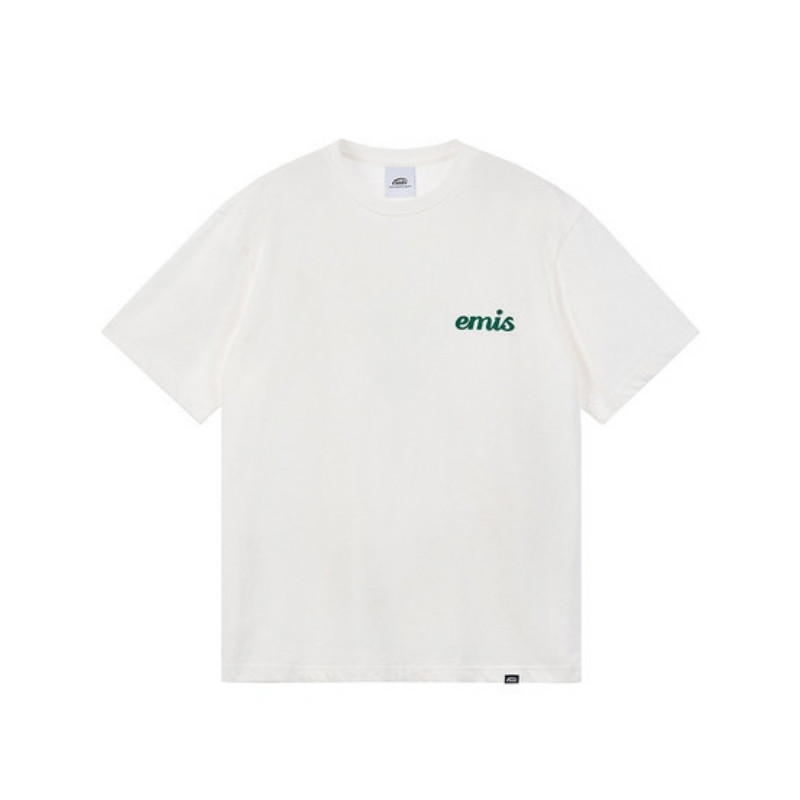 ♞,♘EMIS - (Unisex) Applique T-Shirt (White, Melange Gray, Black) / (Womens) Pink KJG