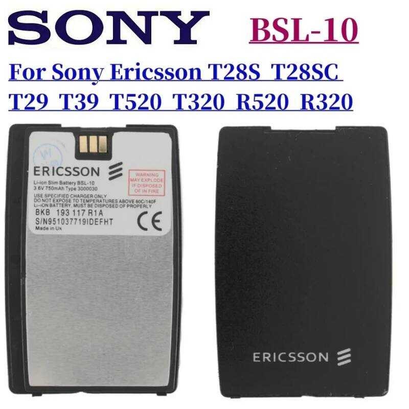 ▥ แบตเตอรี่เดิม Bsl-10 สําหรับ Sony Ericsson T28s T28sc T29 T39 T520 T320 R520 R320 Bus-11