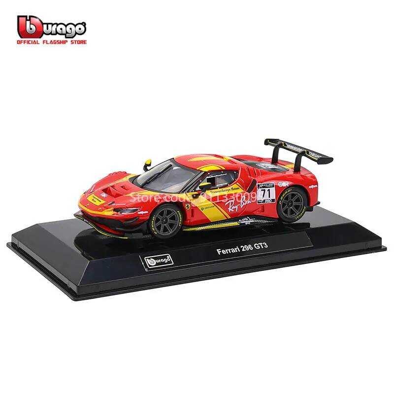 รถโมเดล ★ Bburago 1:43 296 Gt3 2022 488 250 512 308 312P โลหะผสม โมเดลรถดีไซต์ดึงกลับ ของสะสมขอ