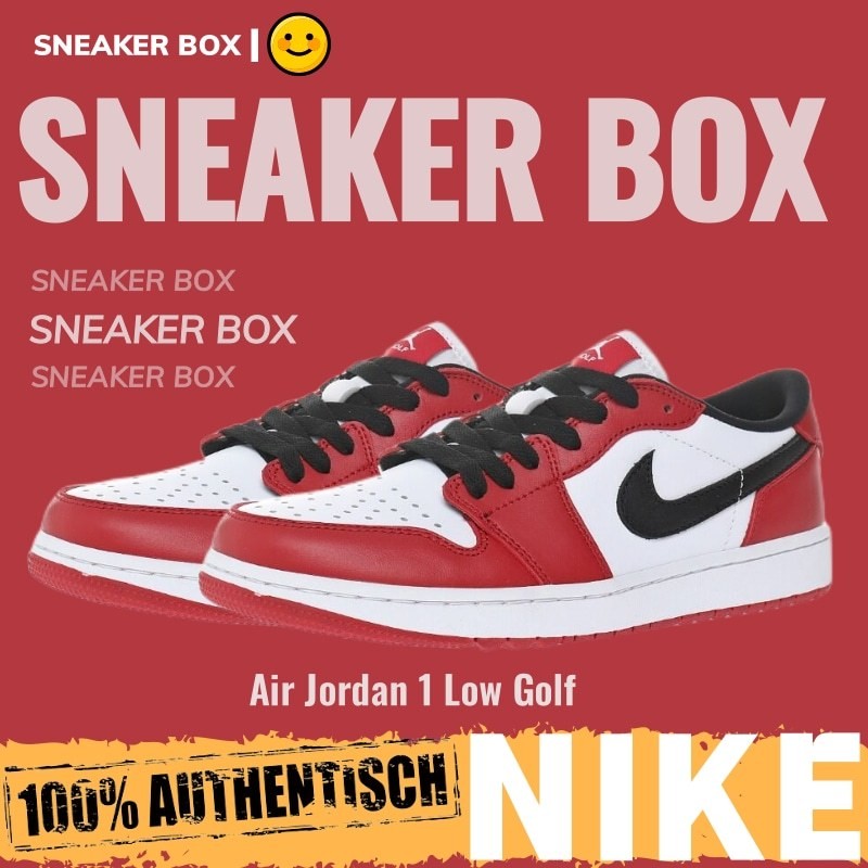 ♞(ส่งฟรี) Nike Air Jordan 1 Low Golf"Chicago" รองเท้าผ้าใบ รองเท้า nike DD9315-600 AGD