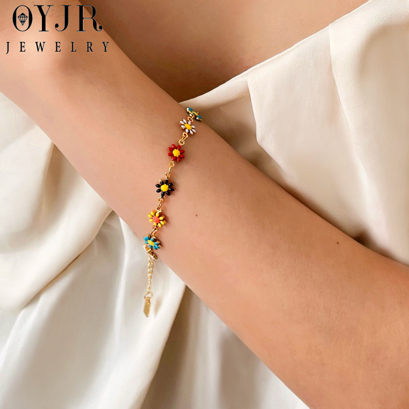 OYJR สร้อยคอเดซี่แฟชั่น สร้อยสแตนเลสสำหรับผู้หญิง - รูปที่ 7