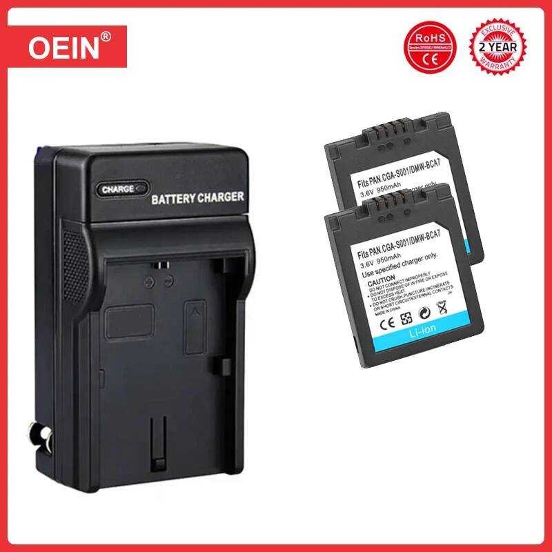 ❃ 4 ชิ้น 950 มิลลิแอมป์ชั่วโมง Cga-S001 แบตเตอรี่กล้องสําหรับ  Cgr-S001 Dmw-Bca7 Dmc-F ❃