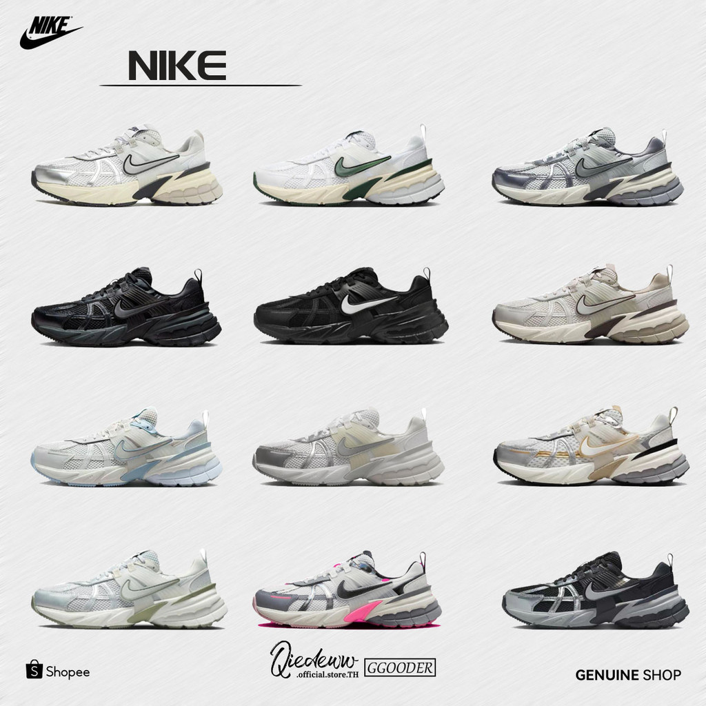 ♞,♘,♙Nike V2K Run แท้100%（FD0736-100/FD0736-103/FD0736-101/FD0736-003/FD0736-001/HQ1582-001）Nike v2