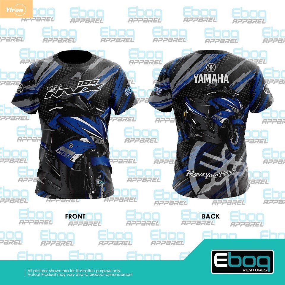 เสื้อยืด NVX Yamaha BLUE 01 ระเหิด / AD NVX 155 Eboq ไมโครไฟเบอร์ Jersi 04 / เสื้อยืด Jersey Sublimation