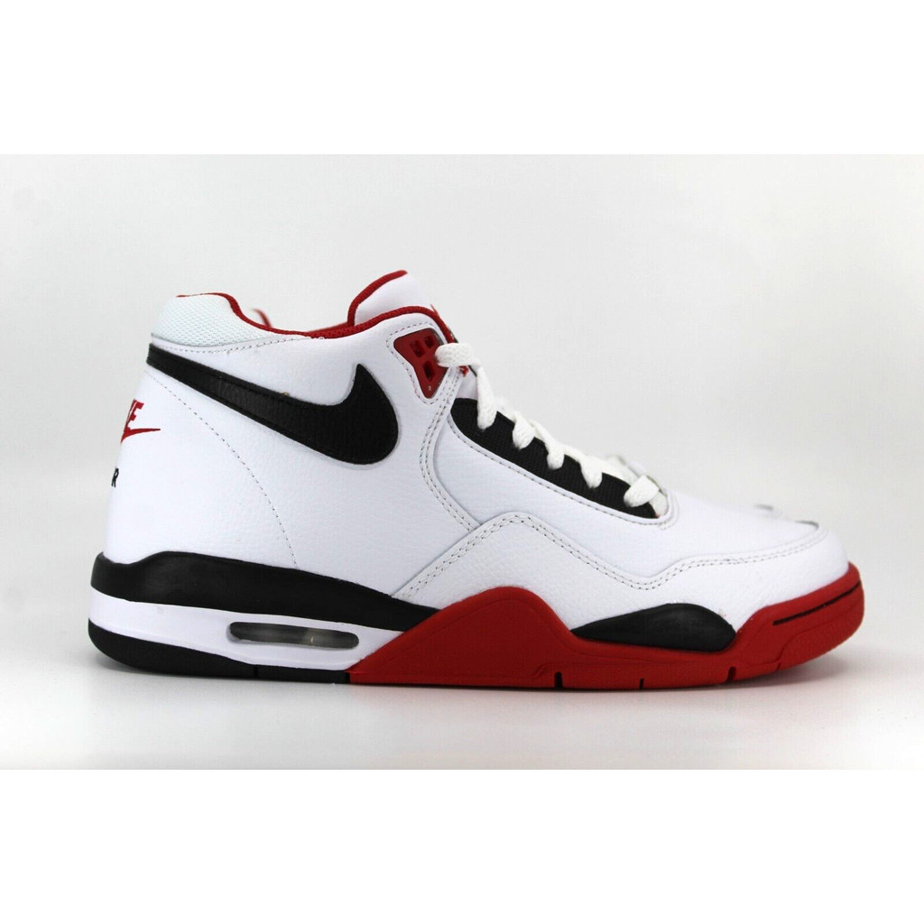 ♞Nike Flight Legacy White Black University Red BQ4212-100 GFD