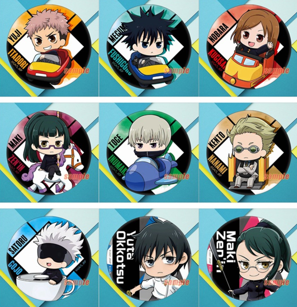อะนิเมะ Jujutsu Kaisen badge Megumi Gojo อุปกรณ์ต่อพ่วง 44 มม.เข็มกลัดพิน