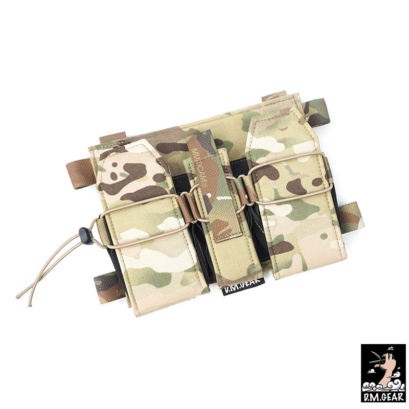[หุ้นล่าสุด] DMgear Tactical Triple 556 Mag Pouch Quick Draw เชือกยืดหยุ่นปรับ XP10 ยุทธวิธี 556 Mag