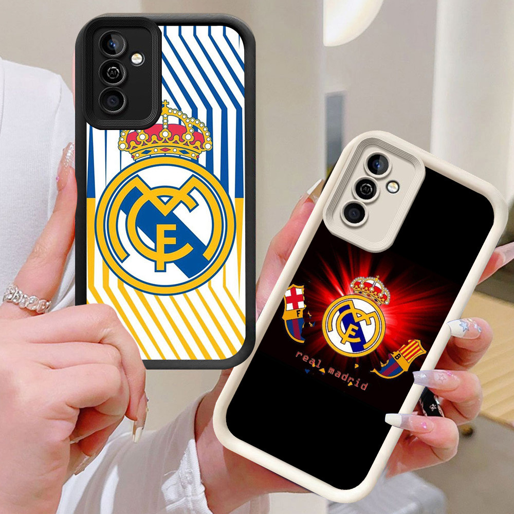BI97 Real M-Madrid Casing สําหรับ Samsung Galaxy A32 A33 A13 A23 5G สีขาวสีดํา