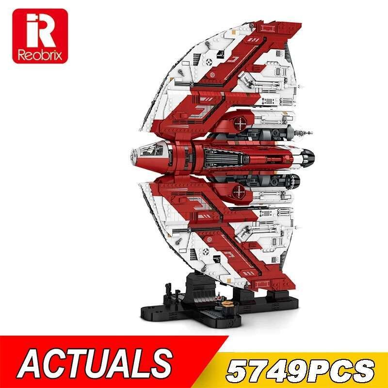 5749pcs Star Toys MOC UCS T6-Shuttle Spacecraft Building Blocks Bricks Starship Model Fit 75362 for 