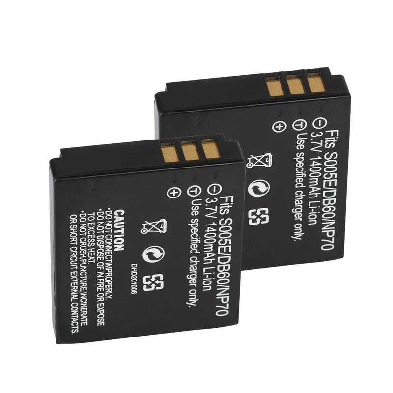 ❃ 1400Mah Cga-S005 S005e Db60 Np70 Batterie สําหรับ  Lumix Dmc-Fx180 Lx1 Lx2 Lx3 Fx01 ❃