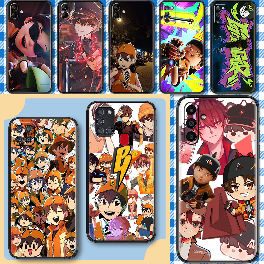เคสโทรศัพท์สีดําแบบนุ่มสําหรับ Samsung J4 J5 J6 Plus Prime J7 Core Pro J8 18GA BoBoiBoy caseg