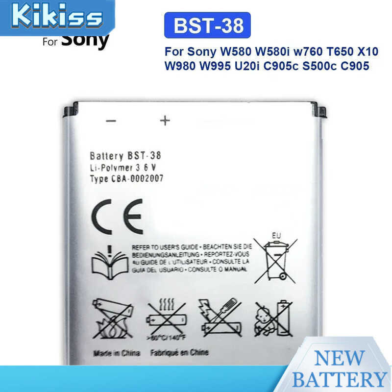 BST-38 930mAh Battery For Sony Ericsson W580 W580i w760 T650 X10 W980 W995 U20i C905c S500c