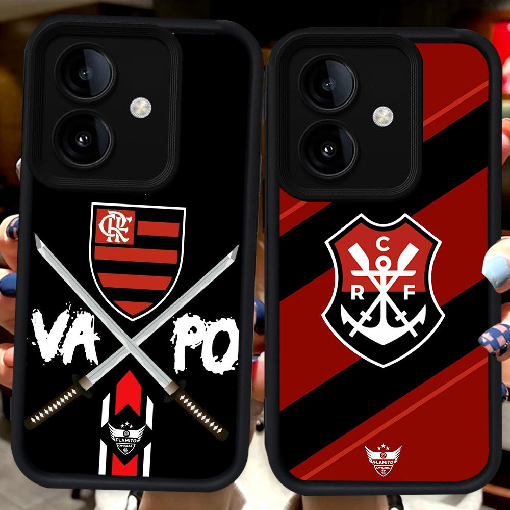 ปลอกสีดําสําหรับ OPPO A3 A3X A79 A5 A5X A5I Pro 5G 2025 H79 Flamengo Club