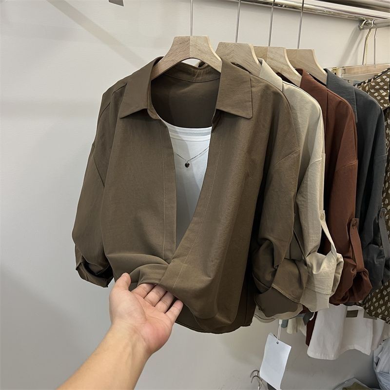 เสื้อเชิ้ตผู้หญิงฤดูใบไม้ผลิ/ฤดูร้อนใหม่คอปกโปโล รูปที่ 7