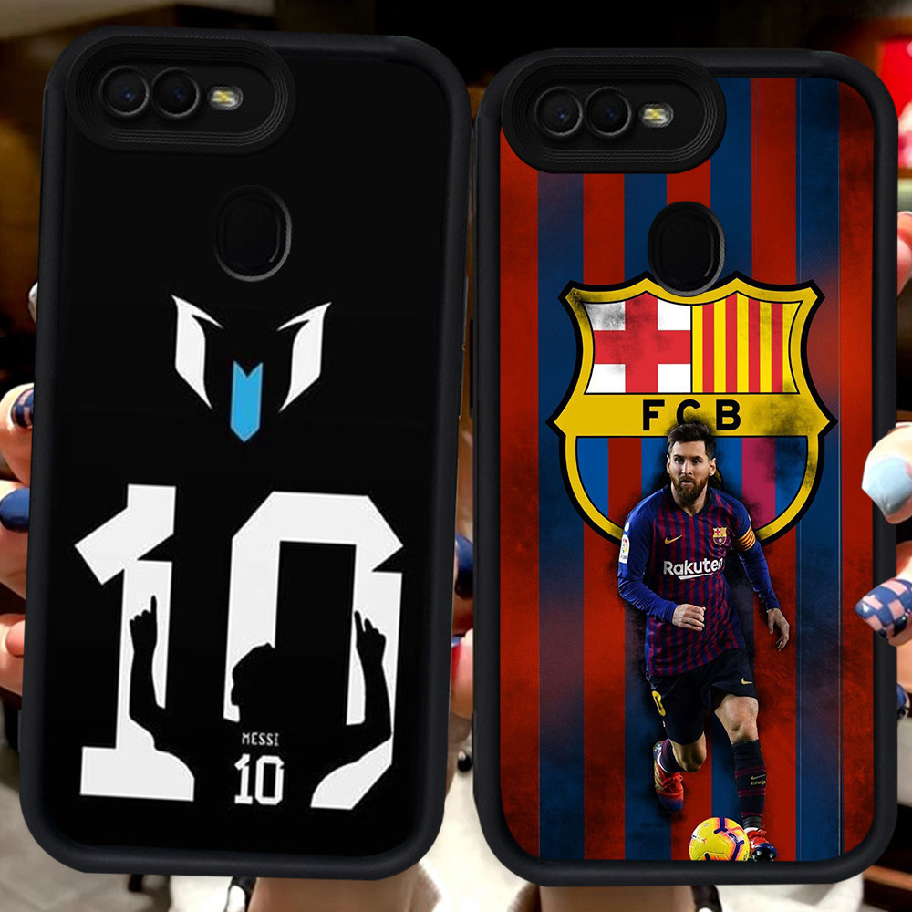 ปลอกสีดําสําหรับ OPPO A5 A11K F9 F7 A1K A3S A7 A12E A12 F5 A12s A5S Pro H108 Lionel Messi 10