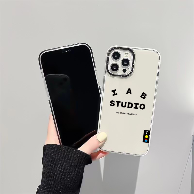 CASETiFY Minimalism IAB STUDIO Letter CaseสําหรับIPhone 11 14 15 16 Pro Max 13Mini Cover X XR XS Max