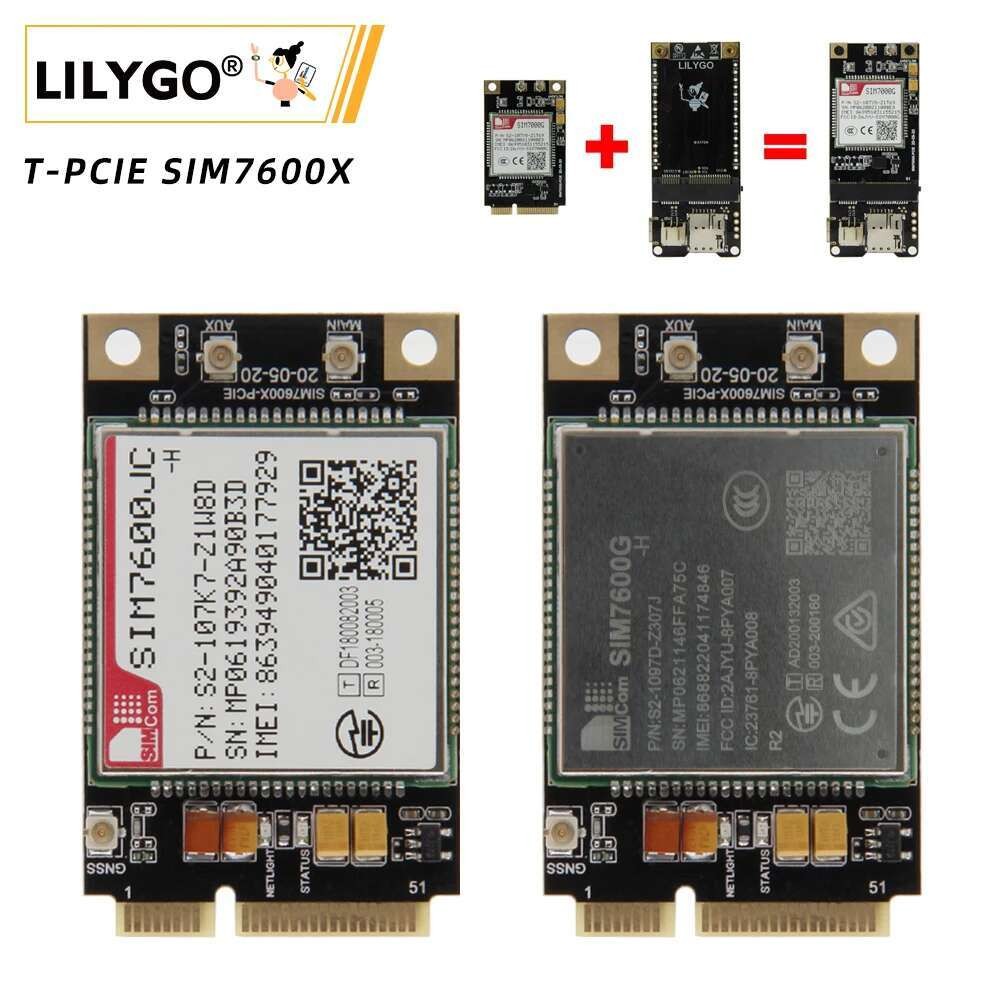 ลิลลี่โก® T-PCIE SIM7600 LTE 4G บอร์ดพัฒนา IOT โมดูล GNSS SIM7600G SIM7600E SIM7600A SIM7600NA SIM76
